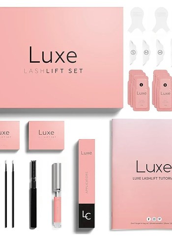 Luxe Pembe Kirpik Kaldırma Seti - Görsel 2