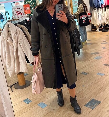 Pull and Bear Pull bear uzun ici kurklu kaban
