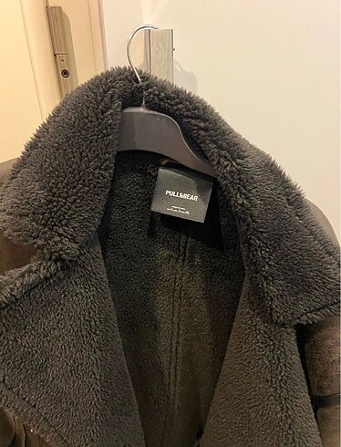 s Beden kahverengi Renk Pull bear uzun ici kurklu kaban