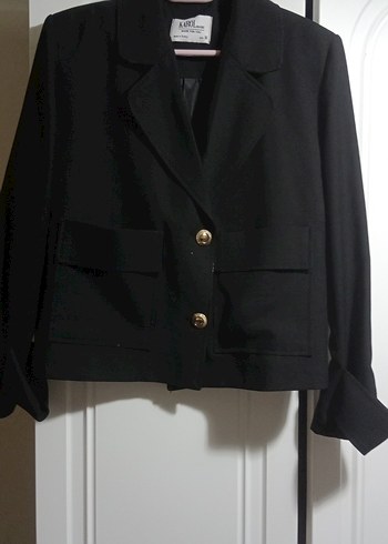 Siyah Süet Kadın Blazer Ceket