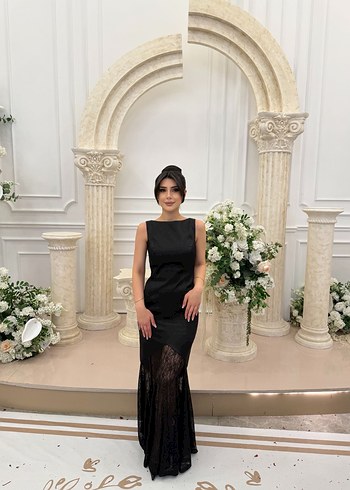 ADL siyah uzun elbise - Görsel 4