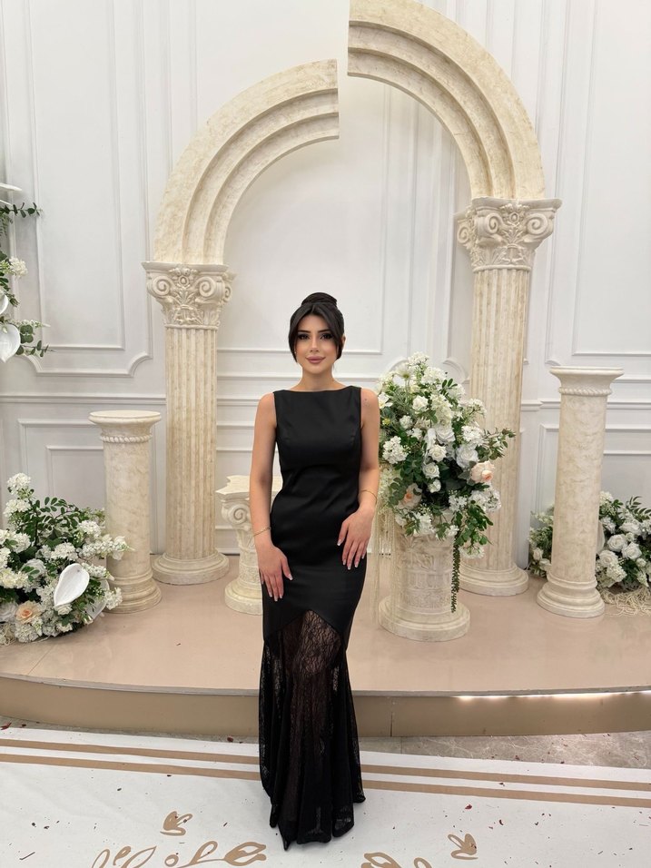 ADL siyah uzun elbise - Görsel 4