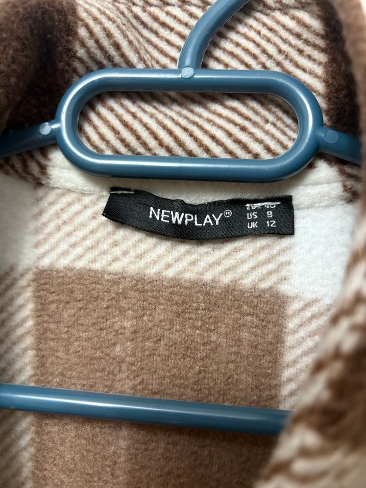 Düğmeli Kahverengi Ekose Unisex Polar Gömlek - Görsel 3