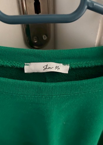 Yeşil Salaş Kadın Crop Sweatshirt - Görsel 3