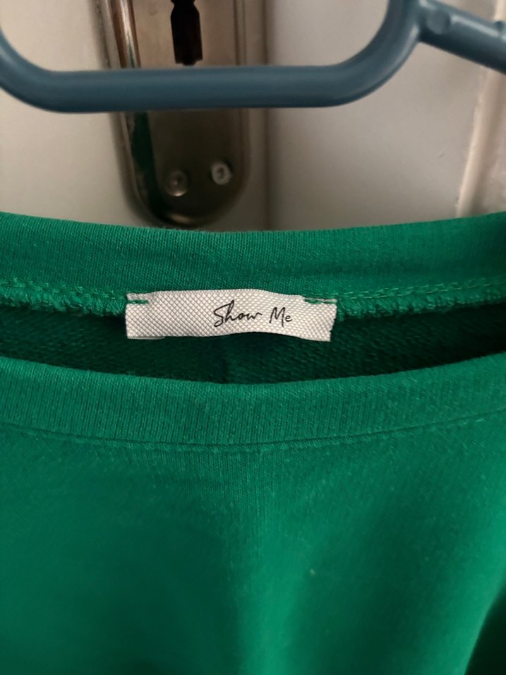 Yeşil Salaş Kadın Crop Sweatshirt - Görsel 3