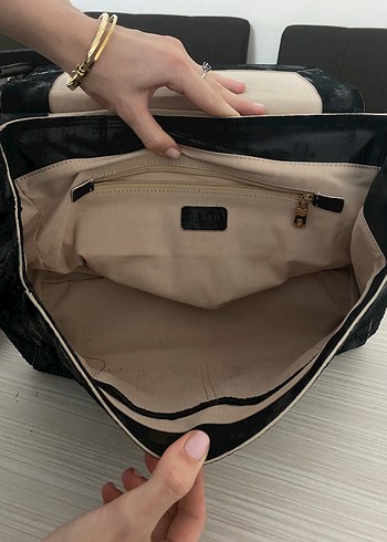 Vakko Klasik Siyah Deri Kadın Çanta - Görsel 5