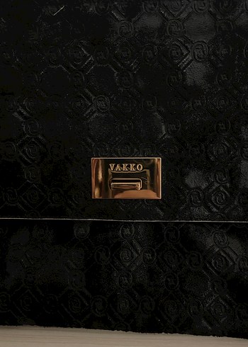 Vakko Klasik Siyah Deri Kadın Çanta - Görsel 3