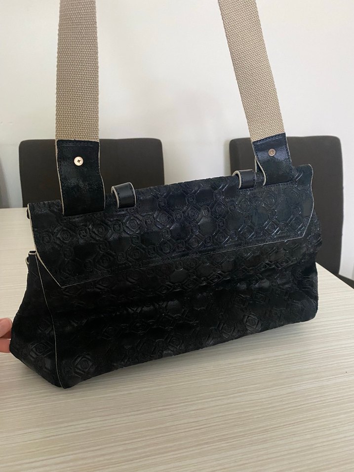 Vakko Klasik Siyah Deri Kadın Çanta - Görsel 2