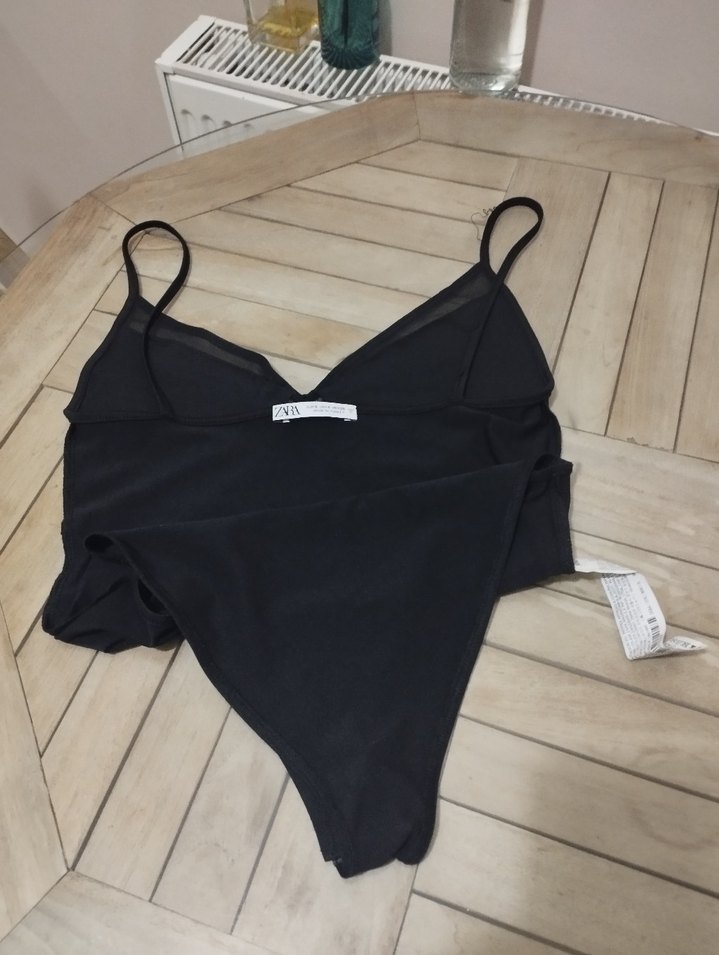 Siyah İnce Askılı Kadın Mayo - Görsel 2