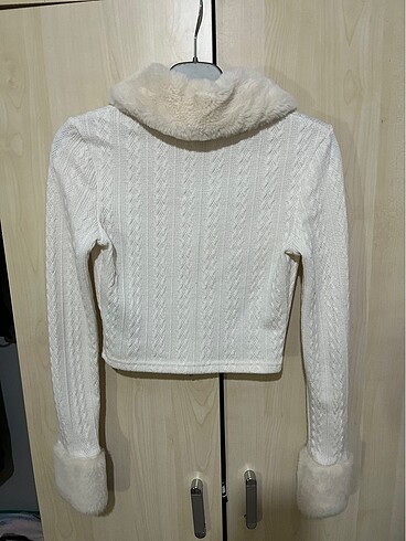 Sheinside Kürklü crop olabilen hırka