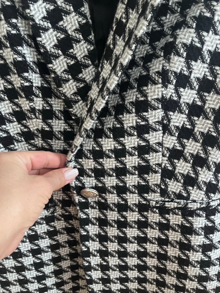 Koton Siyah-Beyaz Houndstooth Blazer — görsel 3/4