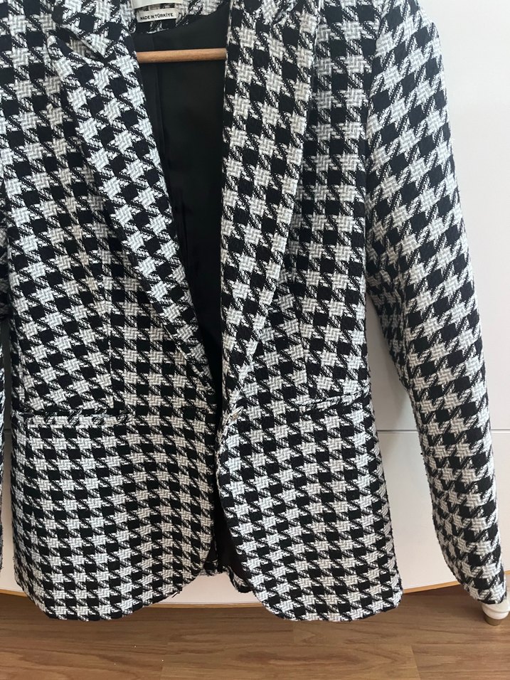 Koton Siyah-Beyaz Houndstooth Blazer — görsel 2/4
