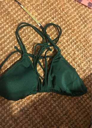 Petrol yeşili arkası detaylı bikini