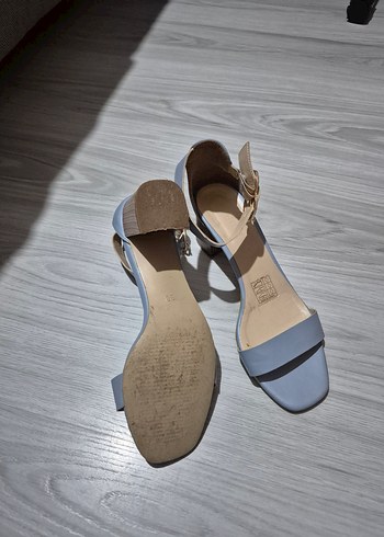 turkuaz tek bantlı Topuklu Kadın Ayakkabı - Görsel 6