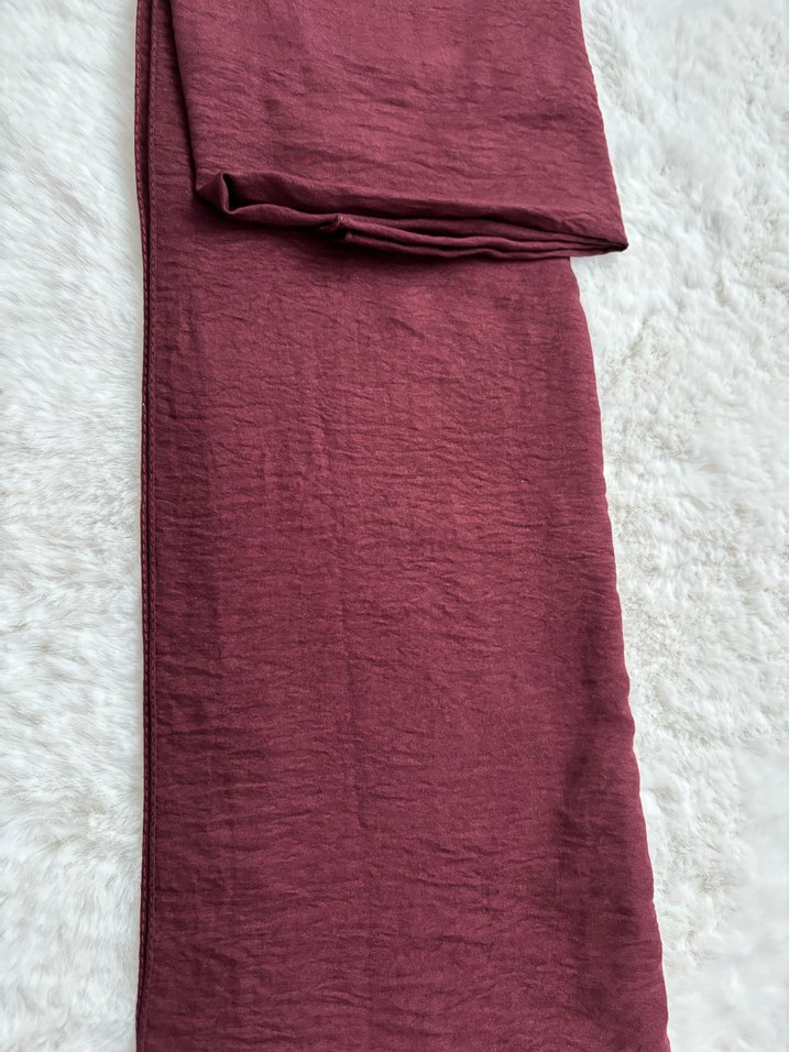 Bordo Kadın Şal - Bohem Tarz - Görsel 3