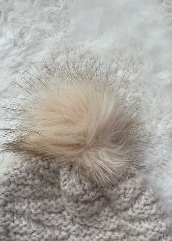 defacto Kadın Bej Kürklü Örgü Bere - Görsel 3