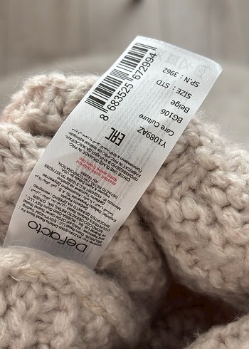 defacto Kadın Bej Kürklü Örgü Bere - Görsel 2