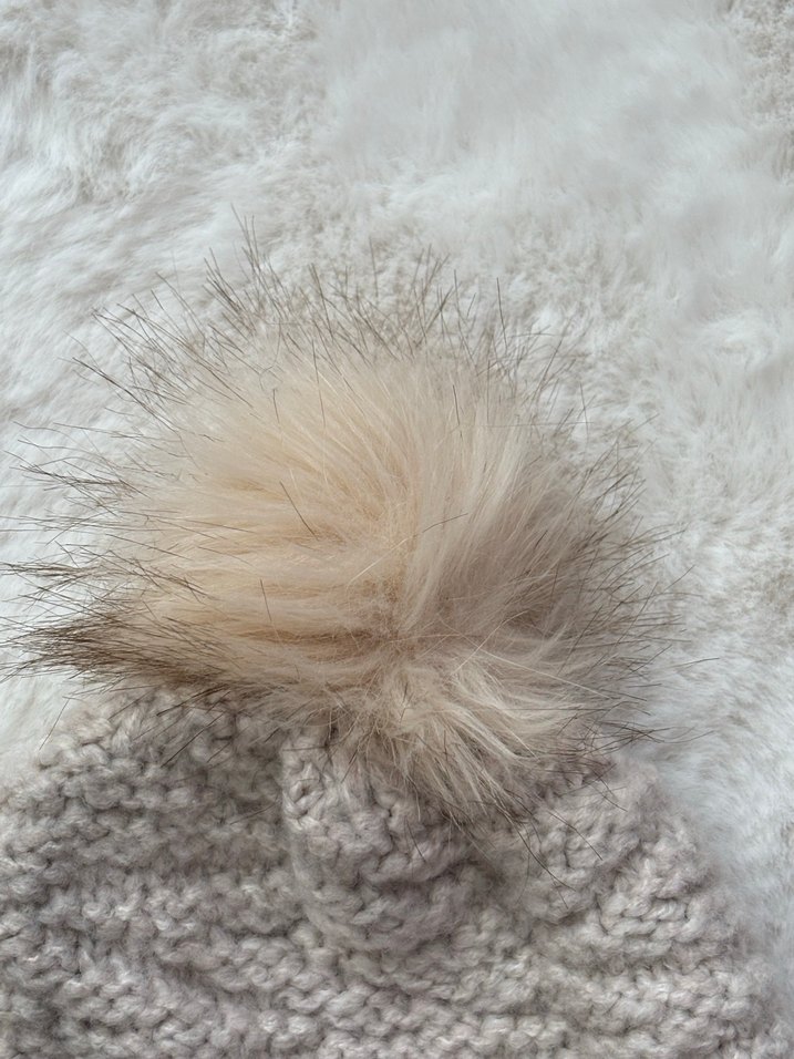 defacto Kadın Bej Kürklü Örgü Bere - Görsel 3