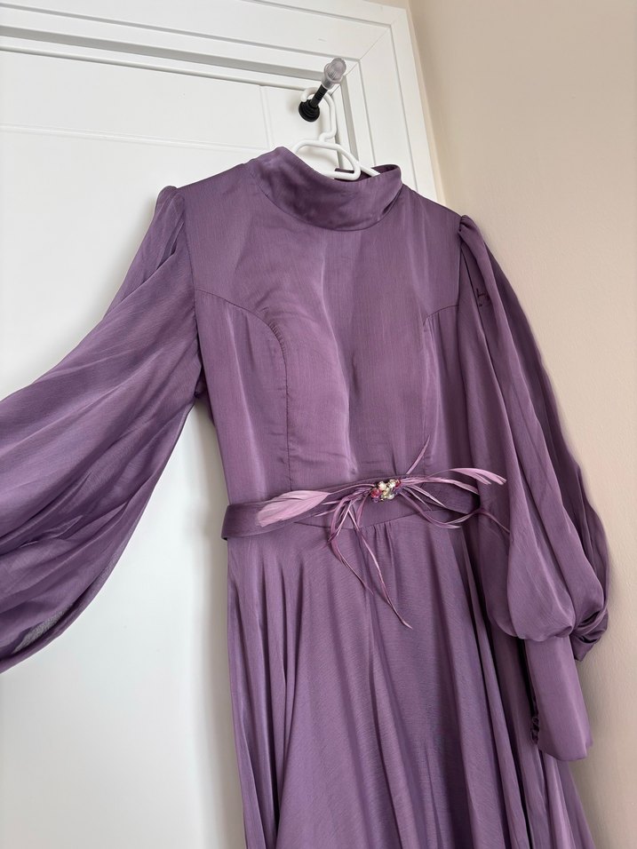 Mor tüllü abiye - Görsel 3