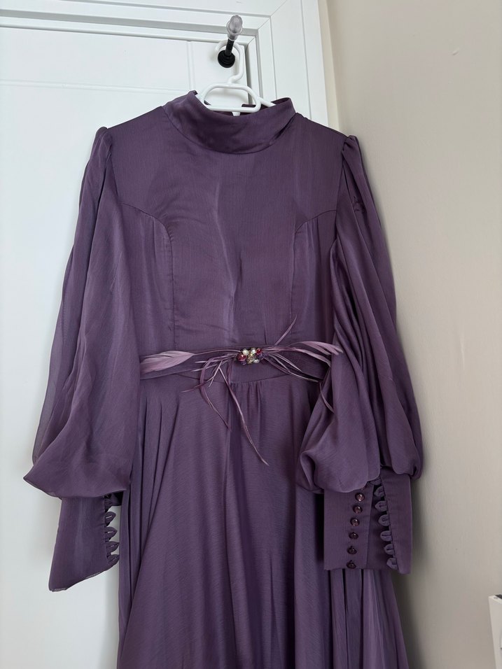 Mor tüllü abiye - Görsel 4