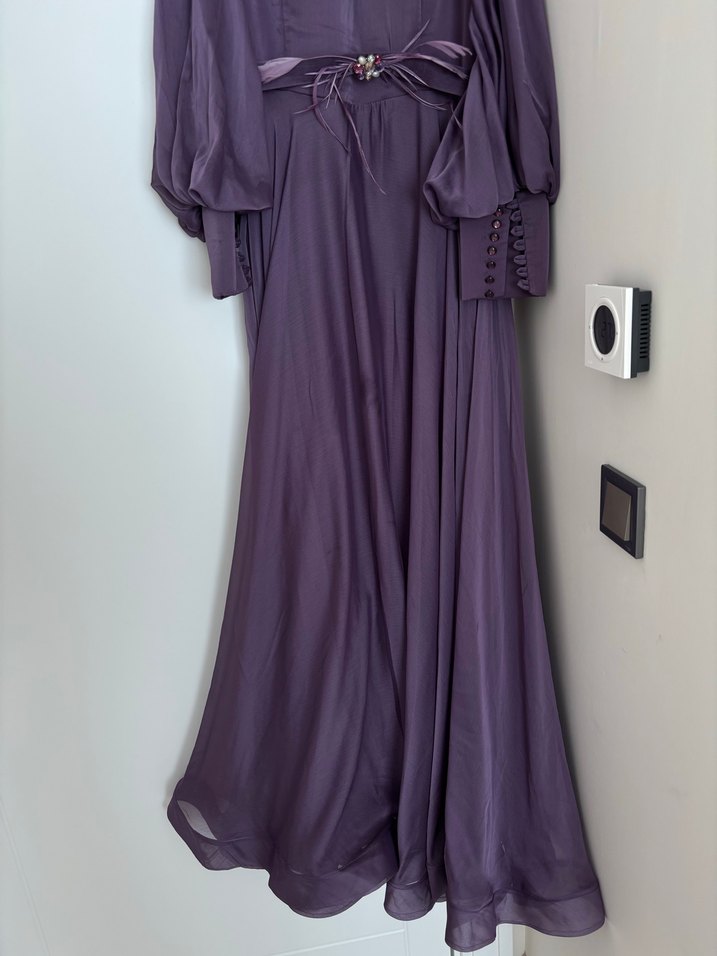 Mor tüllü abiye - Görsel 5