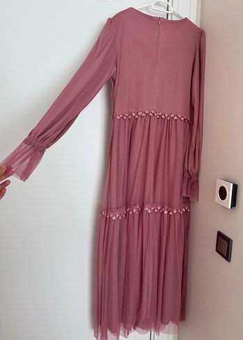 Pembe Uzun Bohem Elbise - Görsel 6