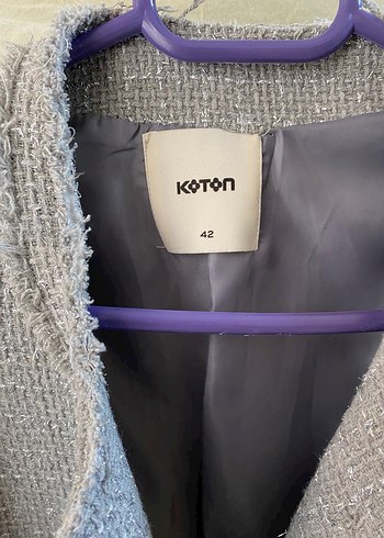 Gri Düğmeli Midi Kadın Kaban - Görsel 2