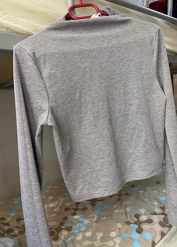 Koton Gri Kadın Boğazlı Triko Kazak - Görsel 4