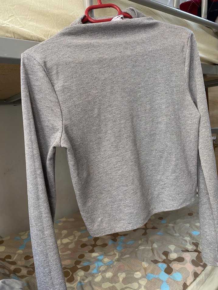 Koton Gri Kadın Boğazlı Triko Kazak - Görsel 4