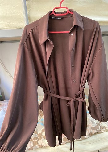 Kadın Uzun Kahverengi Takım - Görsel 6