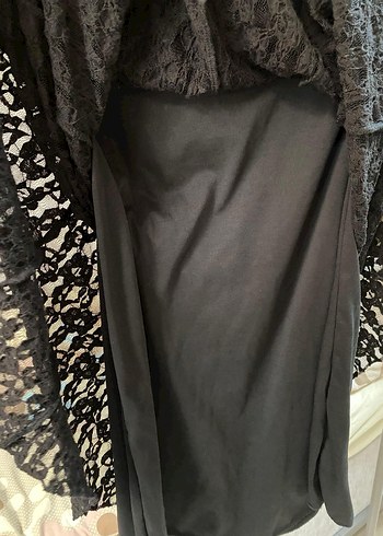 Kadın Siyah Uzun Örgü Etek - Görsel 4