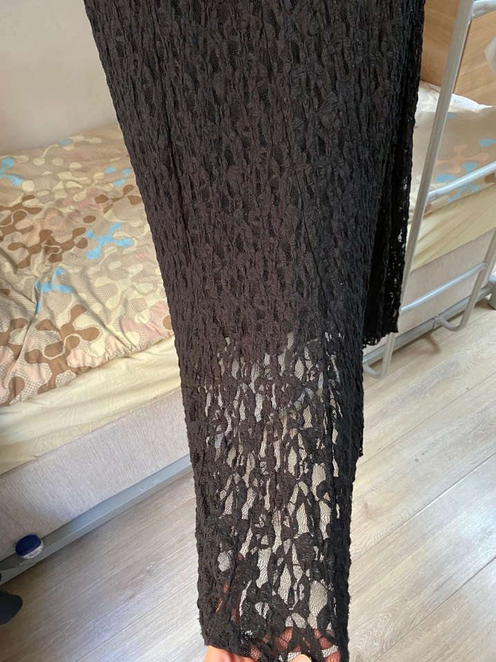 Kadın Siyah Uzun Örgü Etek - Görsel 2