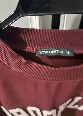 LC Waikiki Bordo Brooklyn Baskılı Kadın Sweatshirt LCW