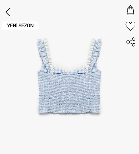 Koton koton askili crop üst