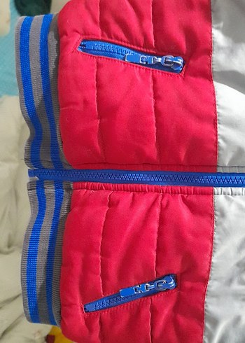 Erkek Çocuk Renkli Fermuarlı mont ceket - Görsel 6