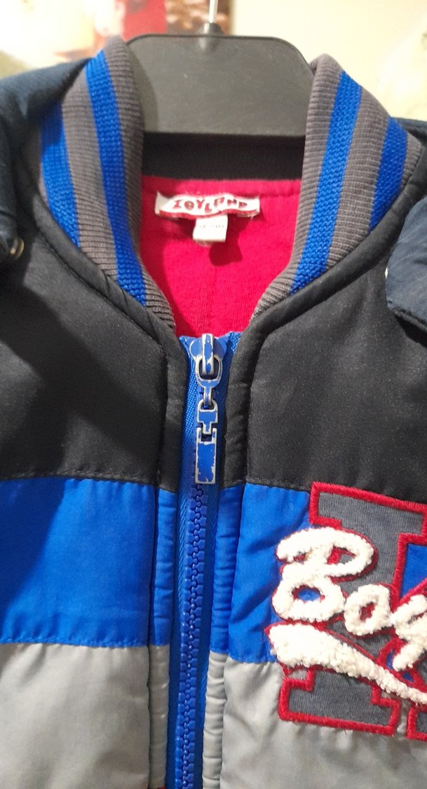 Erkek Çocuk Renkli Fermuarlı mont ceket - Görsel 5