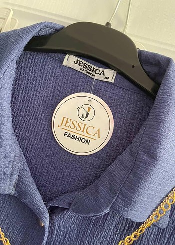 m Beden mavi Renk Diger Mavi Uzun Kollu Zincir Detaylı Tunik