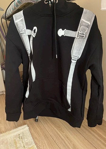 Off-White Siyah Kapusonlu Oversize Sweatshirt Off White