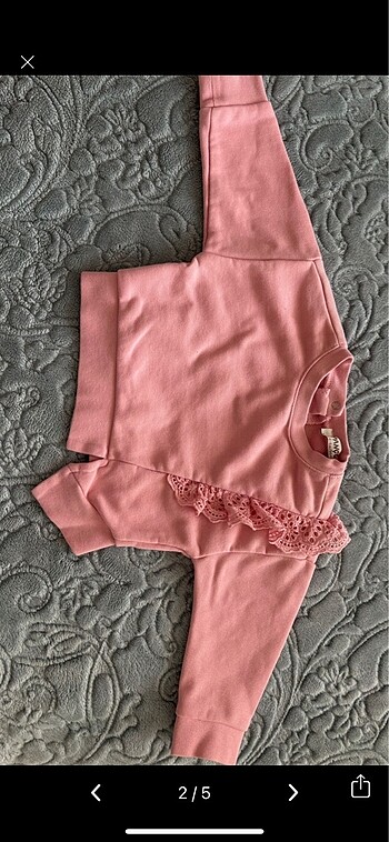 Panço Kız bebek crop sweatshirt