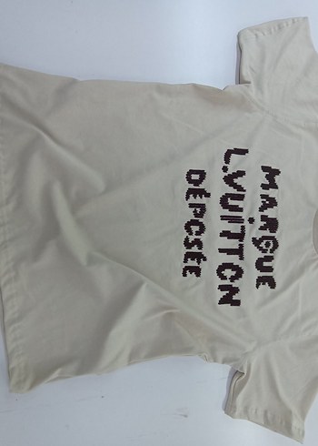 Bej Baskılı Erkek Tişört - Görsel 2