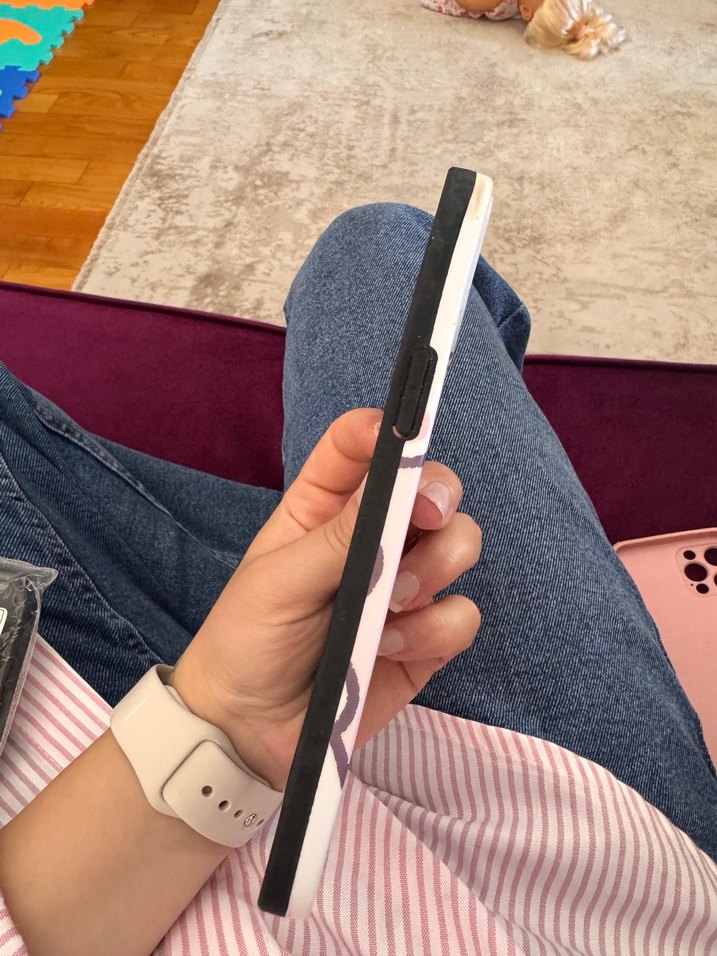 Apple Pembe Dantel Detaylı Telefon Kılıfı - Görsel 2