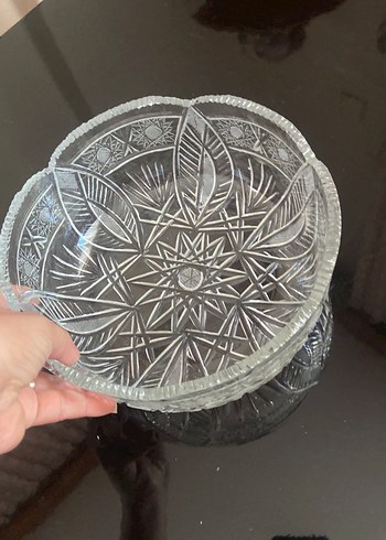  Beden beyaz Renk Desenli Şeffaf Kristal Vazo