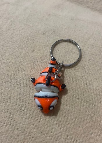 Turuncu Boncuklu Rock Punk Anahtarlık3D - Görsel 2