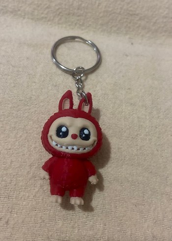 Kırmızı labubu Anahtarlık 3D - Görsel 2