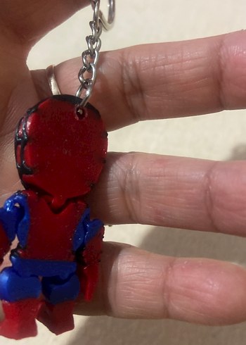 Renkli Boncuklu Spider-Man Anahtarlık 3D - Görsel 3