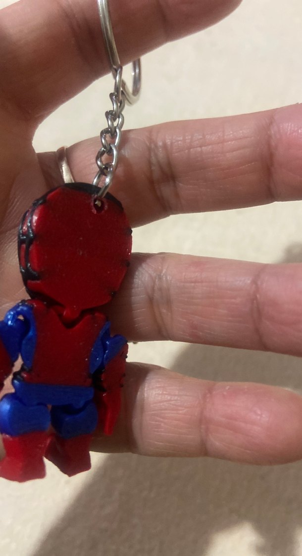 Renkli Boncuklu Spider-Man Anahtarlık 3D - Görsel 3