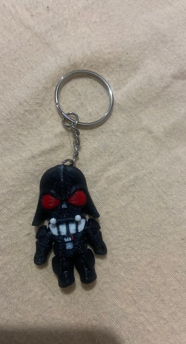 Zincir Detaylı Siyah Gotik Kadın Anahtarlık - Görsel 2