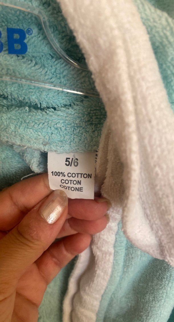 Nakışlı Mavi Erkek Çocuk Bornozu - Görsel 2