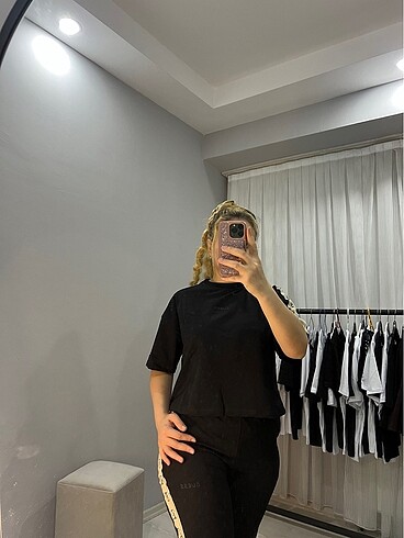 l Beden siyah Renk Gues pijama takımı