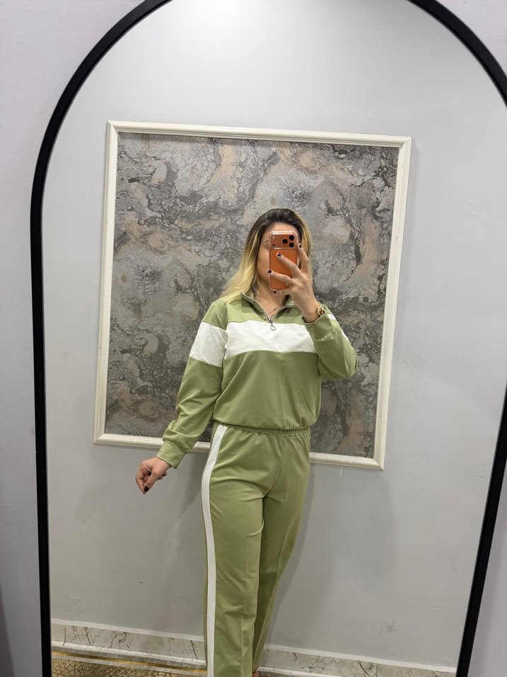 Kadın Haki Oversize Spor Takım - Görsel 4